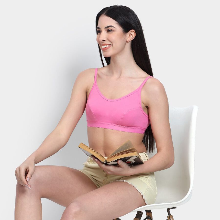 Ladies' Non-Padded Bra, Pink, large image number null
